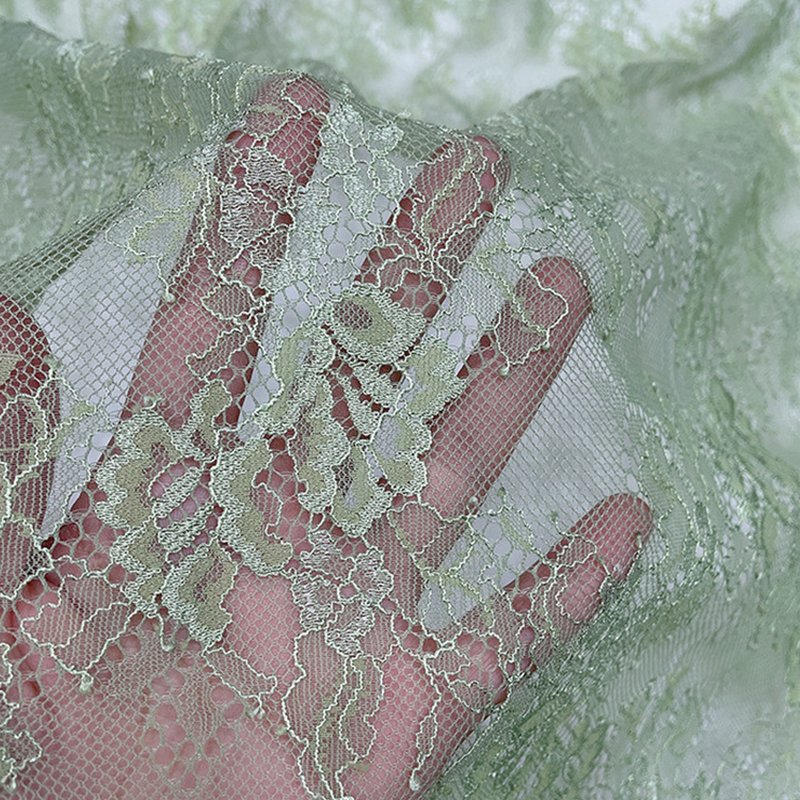 Lace Fabric Cutwork Jacquard Nylon for Bridal Wholesale Supplier 9